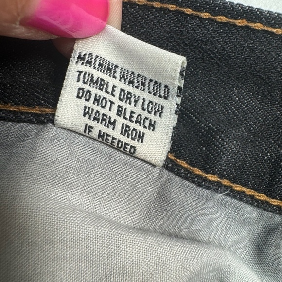 Evolution In Design Straight Leg Jeans Mens Size 38X32 Black High Rise - Picture 7 of 14